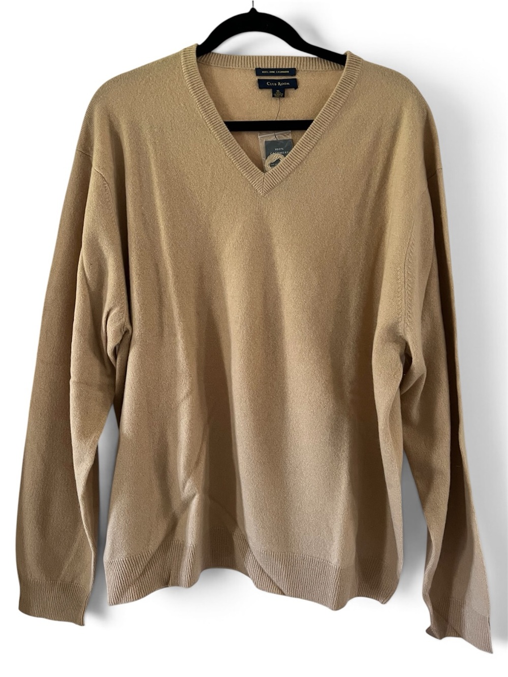 Men or Women’s V-Neck 100% Cashmere Sweater XL